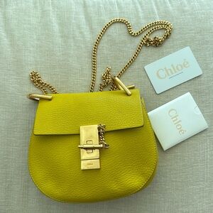 CHLOE DREW CROSSBODY LEATHER MINI BAG WITH AUTHENTICITY CARD